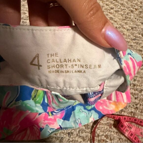 Lilly Pulitzer Callahan Shorts 5" Beckon Blue Jungle Utopia Floral Print- Size 4 - Picture 8 of 9